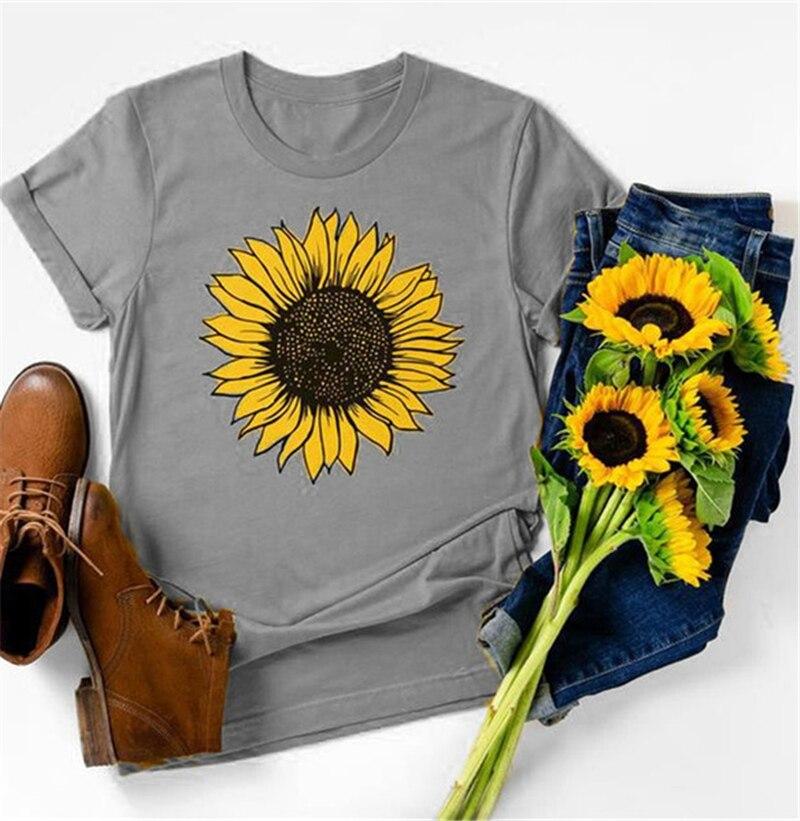 Camiseta Mujeres Girasol Estampado Gráfico Tee Kawaii Ropa Femenina  Primavera Estética Streetwear Chicas Lindos Tops Camisa Floral Adolescentes  comprar a buen precio — entrega gratuita, reseñas reales con fotos — Joom