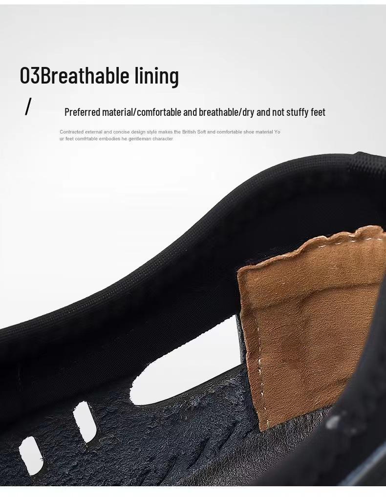 Men's Summer Breathable Leather Sandals - Lightweight, Soft Sole, Versatile Casual Shoes for Fashionable Comfort