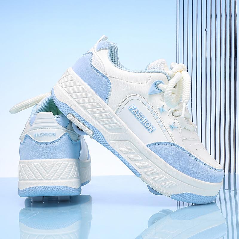Girls' Shoes Can Walk With Wheels Men'S Shoes FourWheel Invisible Adult Student Roller Skates Children'S Shoes