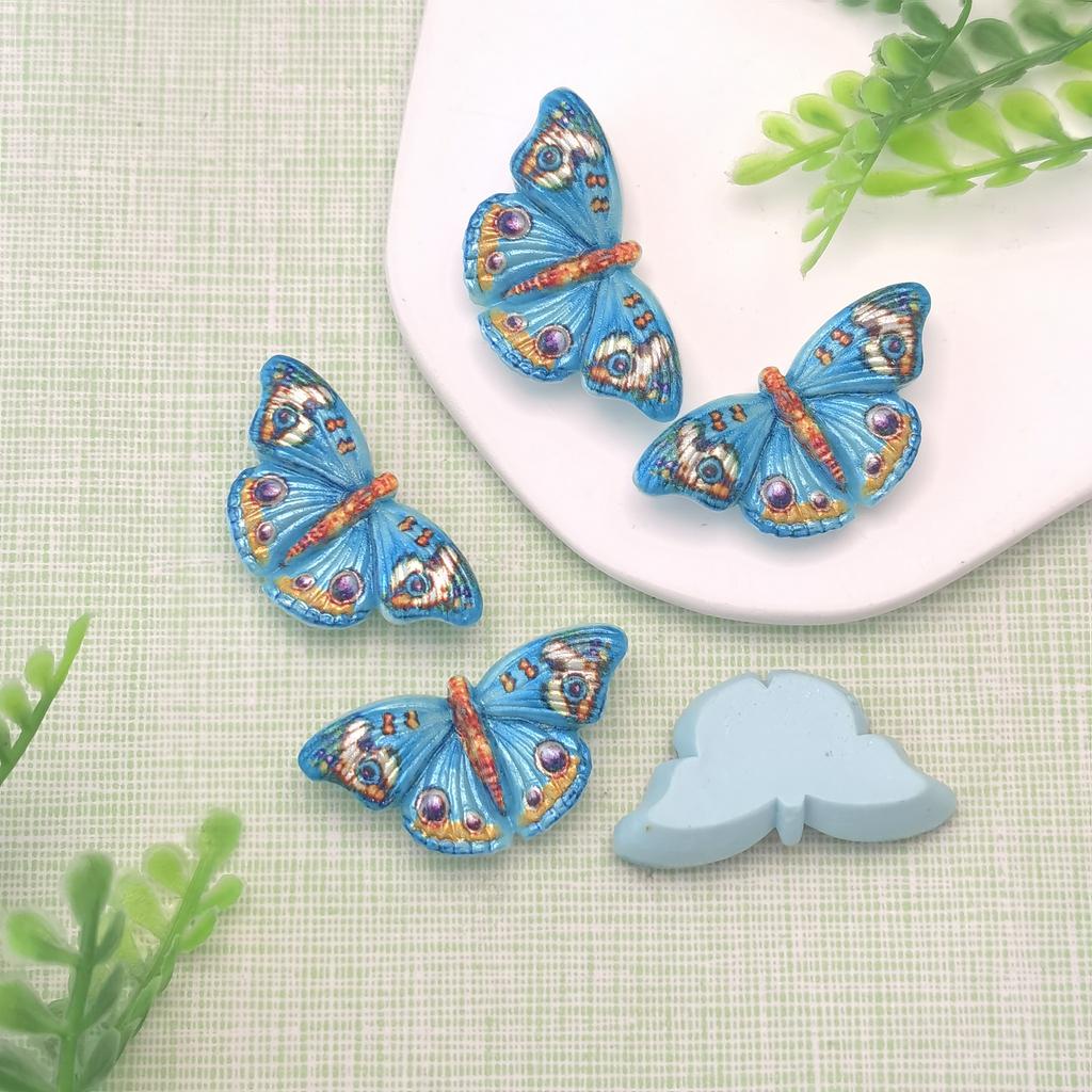 Resin Cabochons Butterfly Flatback Charms for DIY Jewelry, Scrapbooking, Hair Accessories, Phone Cases, Shoes Buckle Decoration