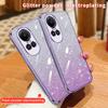 KEYSION Luxury Plating Glitter Phone Case for OPPO Reno 10 Pro 5G Transparent Soft TPU Shockproof Back Cover for OPPO Reno10 5G