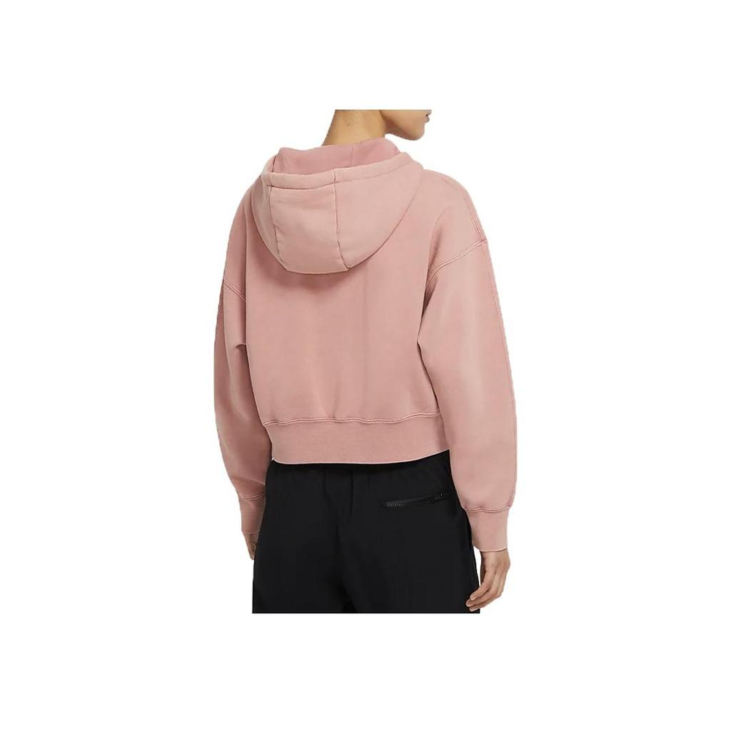 Jordan Solid Color Fleece Hoodie Women Tops Desert-Berry-Red CV7738-614