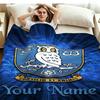 1PC Sheffield Wednesday Football Club Custom Name Patterned Flannel Blanket Suitable For All Seasons for Home Decor Warmth and Comfort Gifts Holiday P