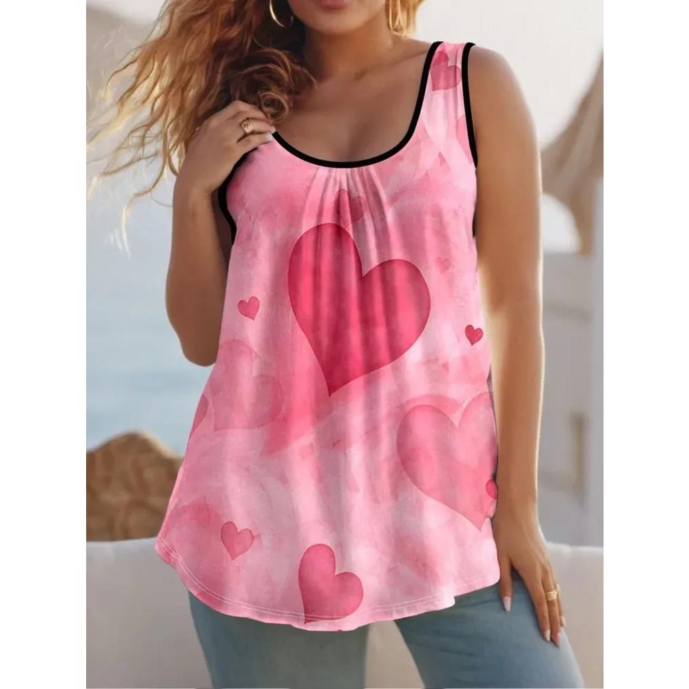 Stylish Simple Sleeveless Top Casual Loose Women s T-shirt Comfortable Camis Tank Tops XS