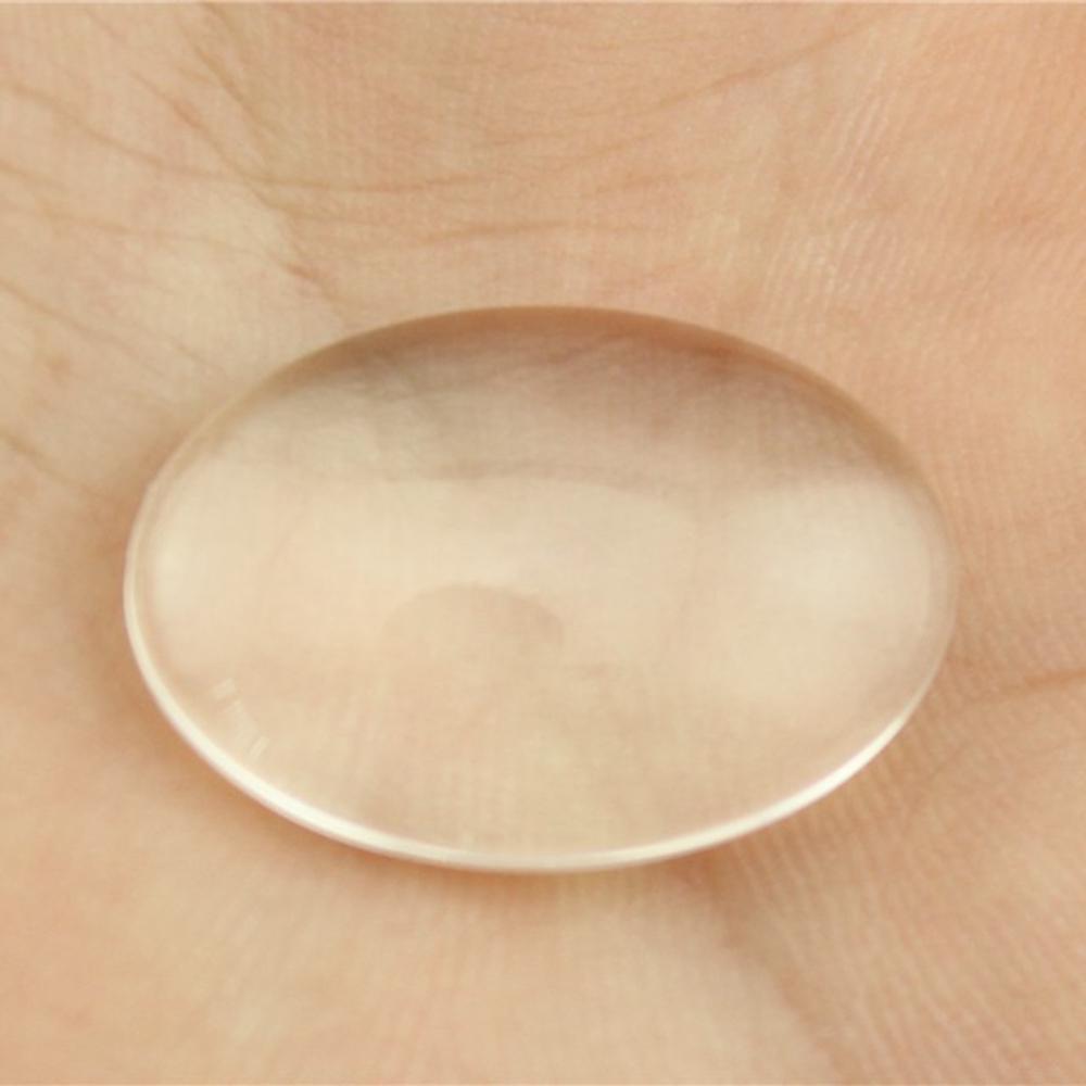 6 Pieces Clear Flat Back Glass Blank Cabochon Cameo Beads Handmade Jewelry Bulk