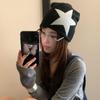 Winter Autumn Warm Knitted Beanies Women Men Y2K Star Pattern Hip Hop Hat Outdoor Cycling Warm Pullover Hat Cold Hat Streetwear