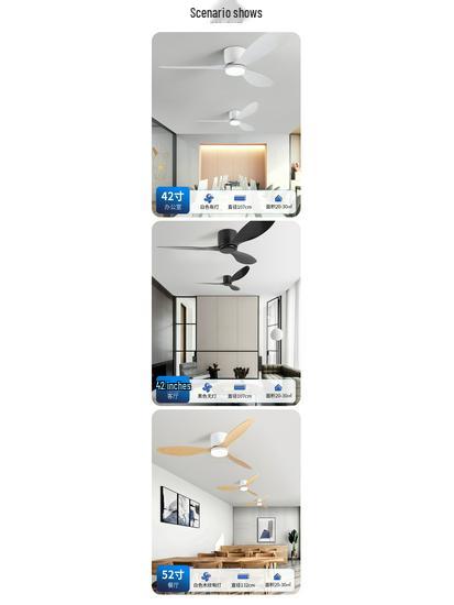 Nordic Minimalist LED Ceiling Fan with Remote Control for Living Room, Study, or Restaurant