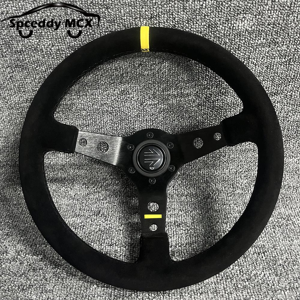 Universal 14inch Concave Racing Sports Steering Wheel Car Rally JDM Drifting Steering Wheel M3
