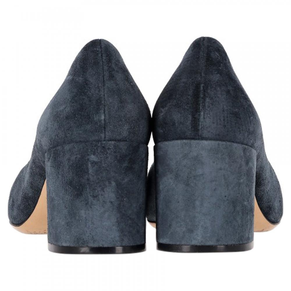 Salvatore Ferragamo Ferragamo Garda Pumps In Blue Suede Blue