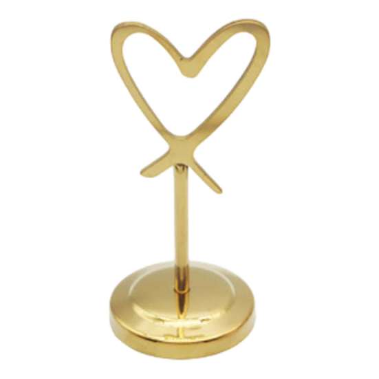 Metal Place Card Base Hollow Heart Table Number Holder, Love Stand, Holders Clip for Photos, Food Signs, Memo Notes, Weddings, Birthdays, Restaurants