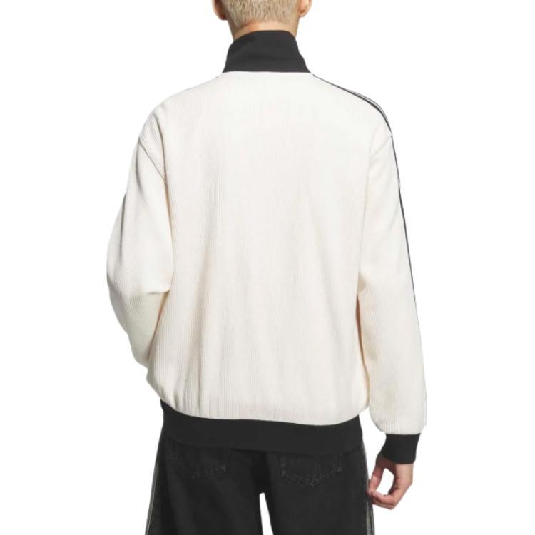 adidas Originals Waffel Reißverschluss Streifen Logo Locker Langarm Jacke Unisex Jacken KQ6864