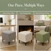 Square Shaped Ottoman Dust Protector Jacquard Velvet Bench Storage Cover  Storage Ottoman Shield