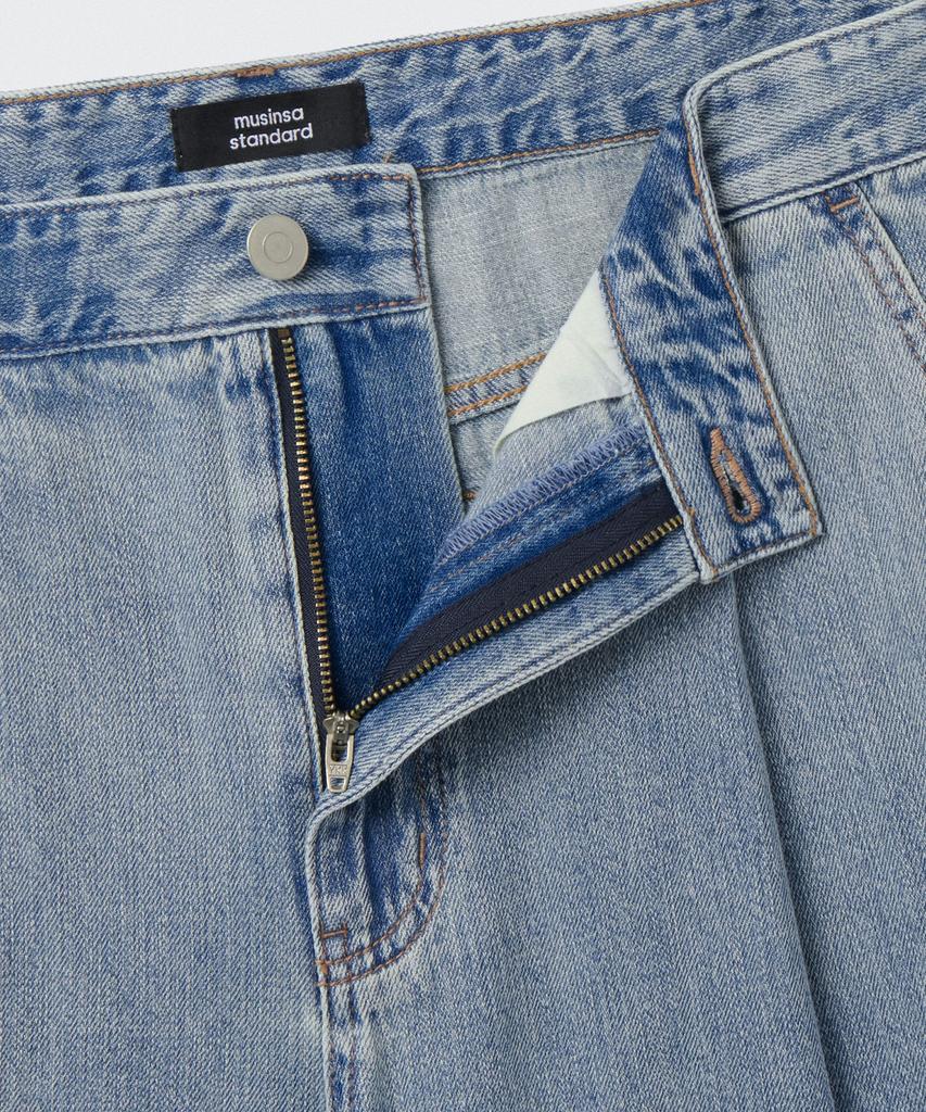 MUSINSA STANDARD Linen-Like Semi-Balloon Denim Pants [Sky Blue]