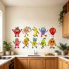 Cartoon Fruit Refrigerator Door Sticker DIY Grape Pear Banana Peel And Stick Wall Art Decals for Kitchen Cabinet Cupboard Fridge Decor