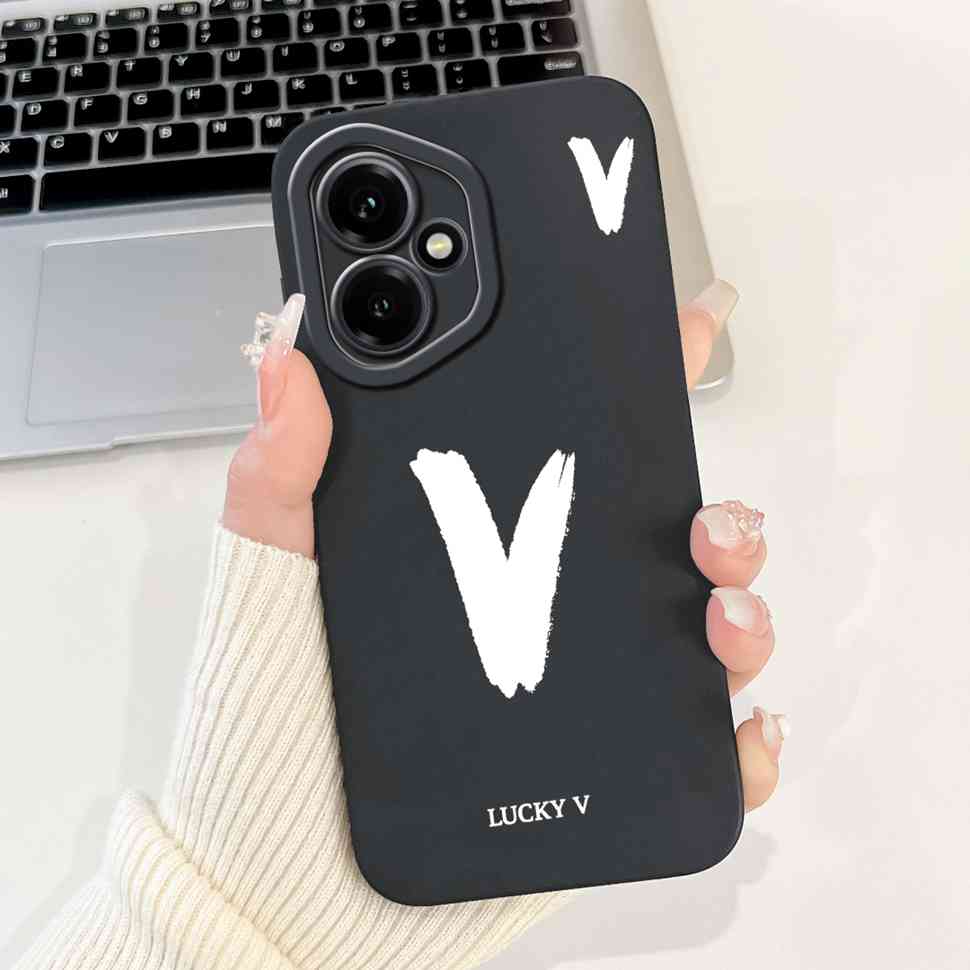 For Honor 400 5G 6.55" Case Fashion Lucky Letters A-Z Soft Silicone Cover For Huawei Honor400 5G DNY-NX9 Phone Shell Bumper