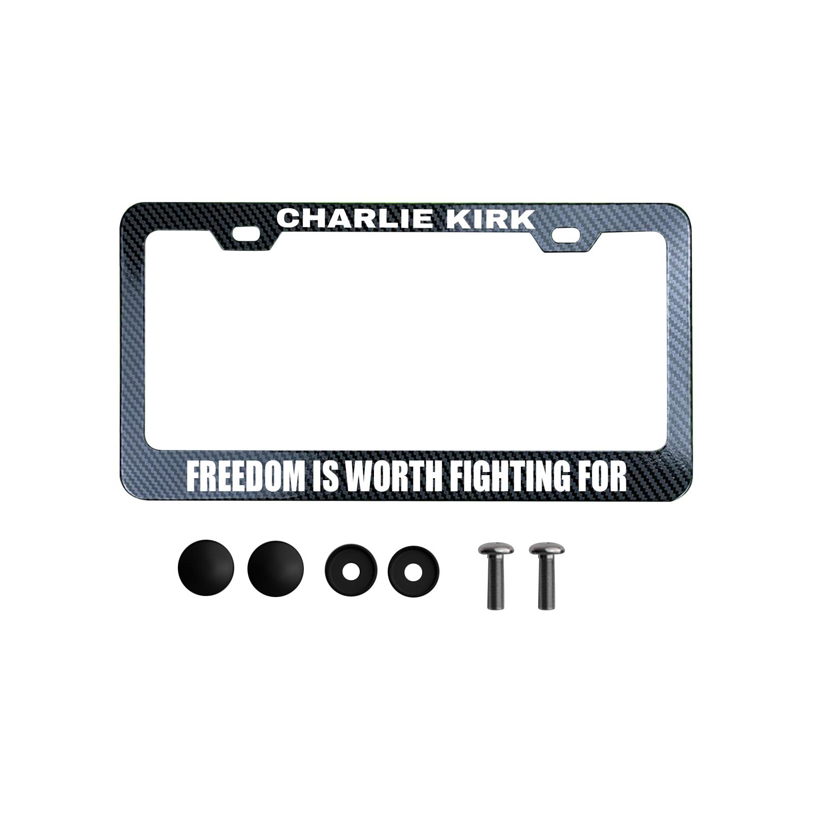 

Свобода стоит того, чтобы за нее бороться Рамка для номерного знака, Рамка для автомобильного номера - Свобода слова - Мемориальная дань - Мы поддерживаем One Size