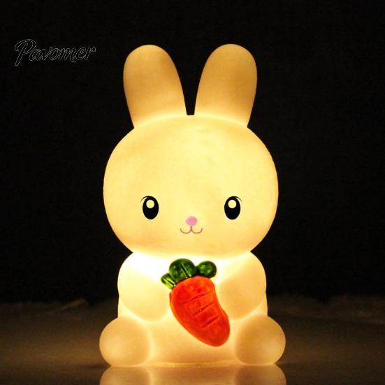 Cute Animal Night Light for Kids, Rabbit Bear Deer Cat Dog Warm Nighttime Feeding Shape LED Bedside Lamp, Soft Glow Nursery Lamp Baby Sleep Comforting
