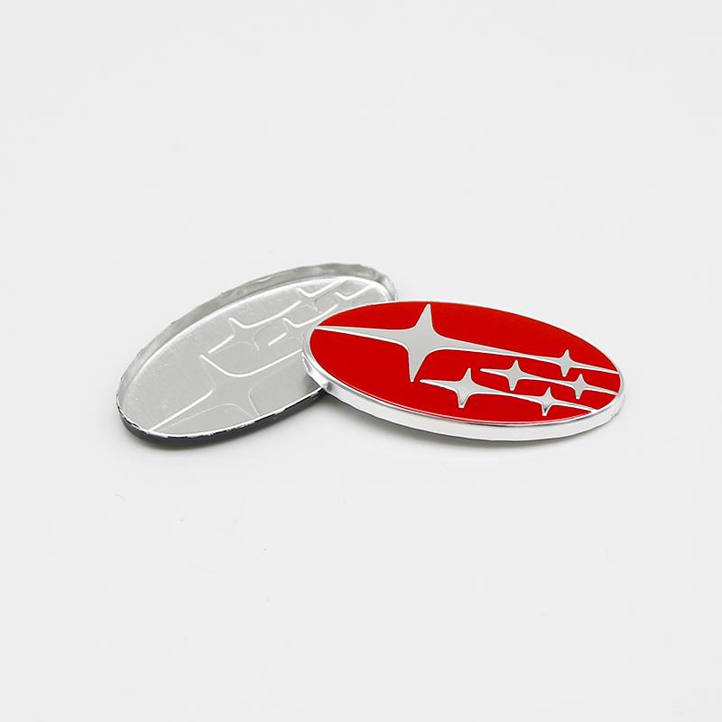 For Subaru Forester Outback Legacy Impreza STI BRZ Auto Accessories 58mm Aluminium Car Steering Wheel Center Emblem Badge Decal wr3