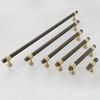 Solid Brass Furniture Handles and Knobs Multi Sizes T Bar Dresser Wardrobe Pulls Luxury Cabinet Hardware Kitchen Accessories