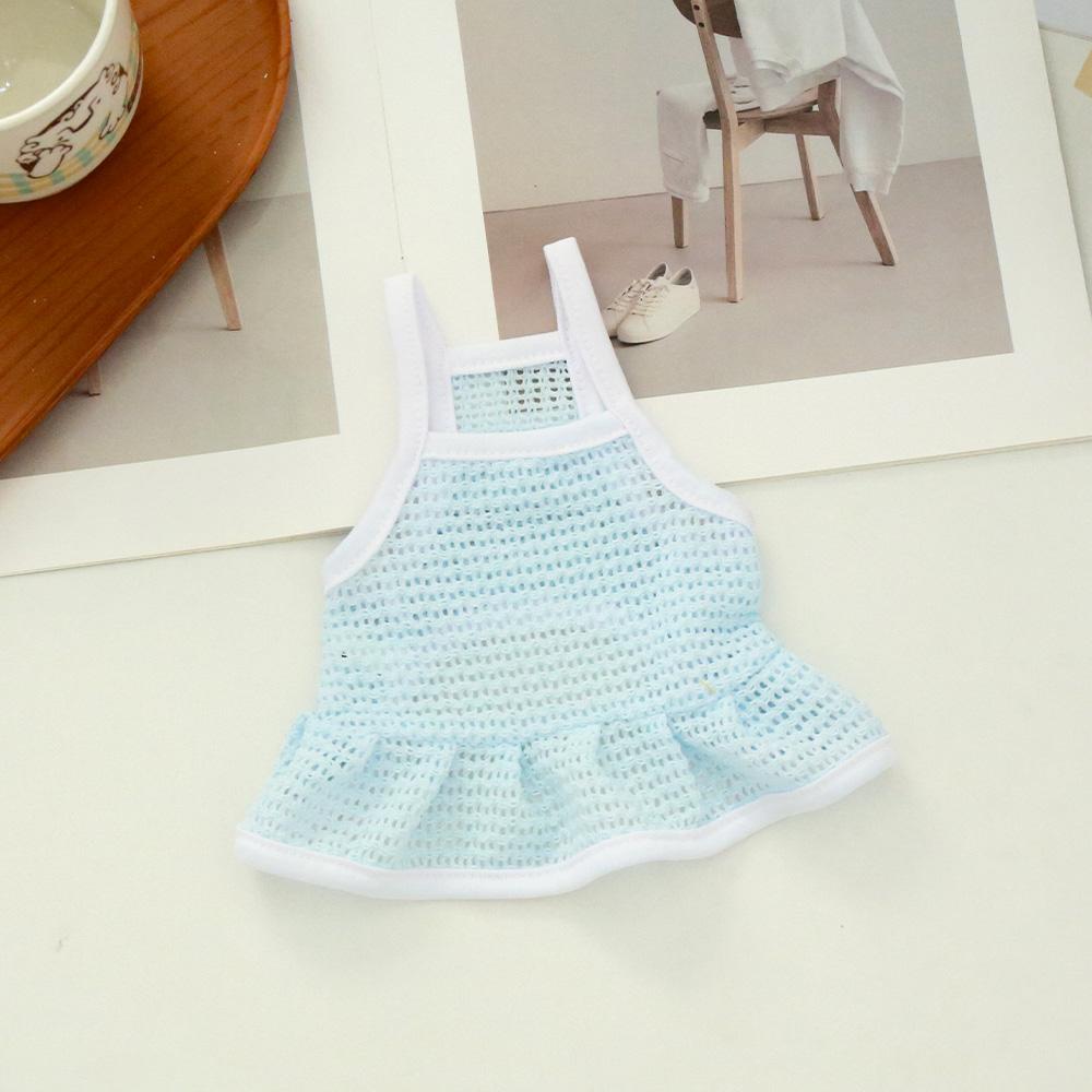 Pet Dress Mesh Breathable Cool Strap Skirt Solid Color Simple Cat And Dog Skirt