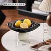 European Ceramic Fruit Bowl Delicate Drain Fruit Basket Household Irregular Candy Snacks Sundries Storage Tray Dried Fruit Box