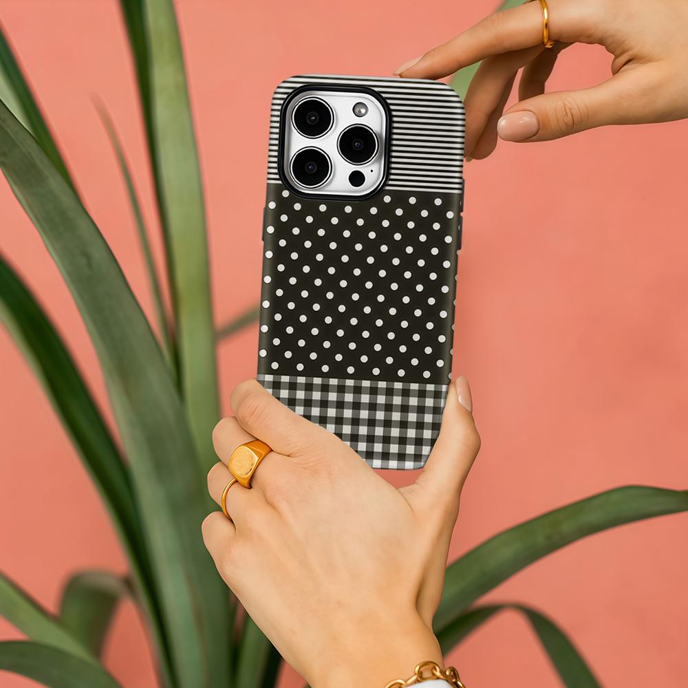 Monochrome Mix Phone Case for IPhone 17 16 15 14 13 Pro Max Plus for Magnetic Single Double-layer Tough Case