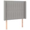 VidaXL Headboard with Ears Light Grey 93x16x118-128 Cm Fabric3119800