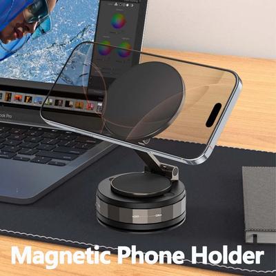 Magnetisk Biltelefonhållare 360° Roterande Fäste Justerbart Vikbart Bärbart Telefonställ för Alla Smartphones & Bilmodeller