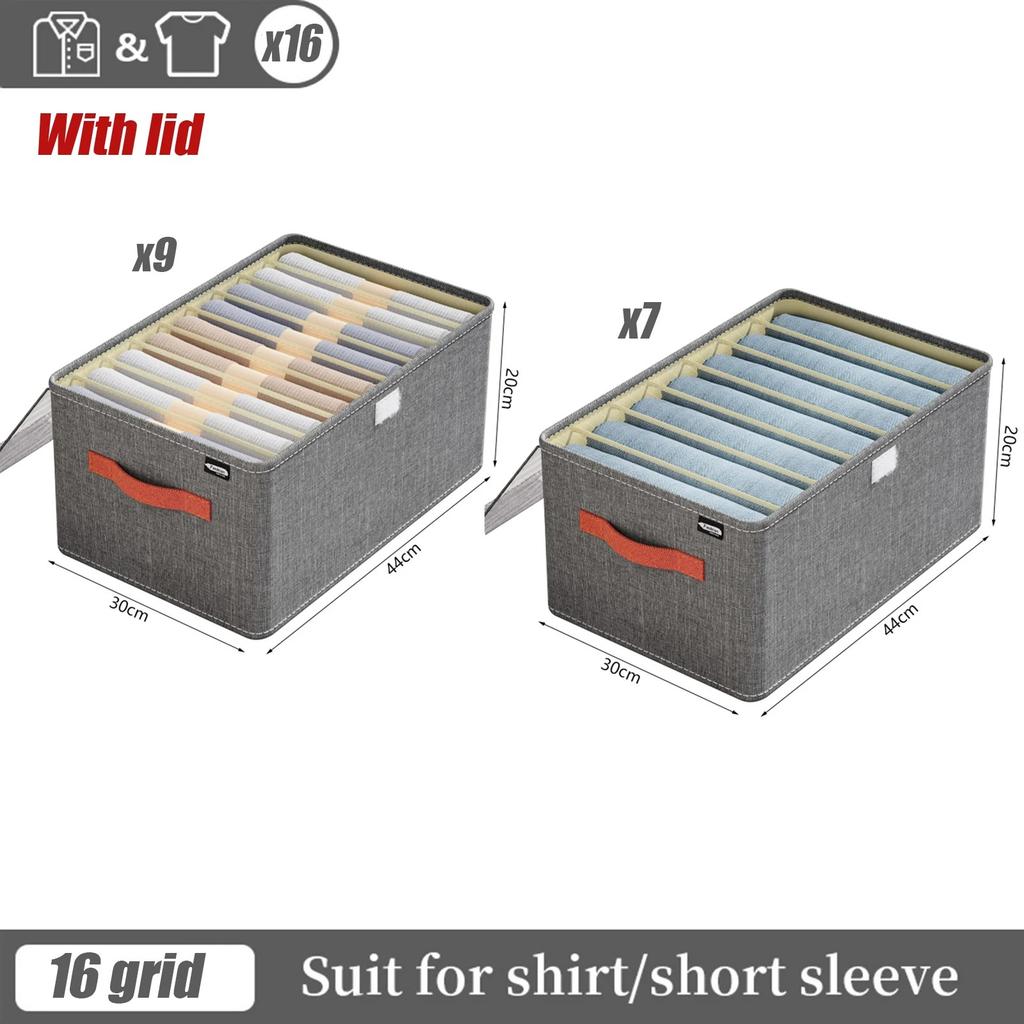 1-2Pcs Oxford Cloth Box Storage Partition Storage Basket Organizer for Underwear Foldable Clothes Boxes Organizers Clothing Home