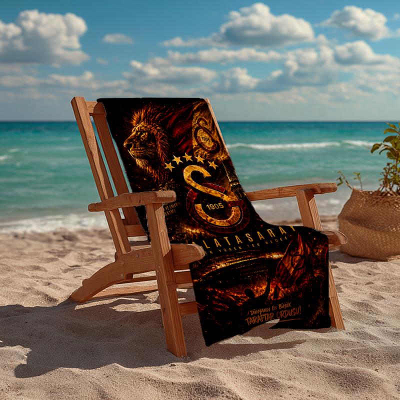 Galatasaray Fashion Beach Towel: Ideal for Summer Adventures Soft, Absorbent and Quick Drying Suitable for Swimming and Bathing