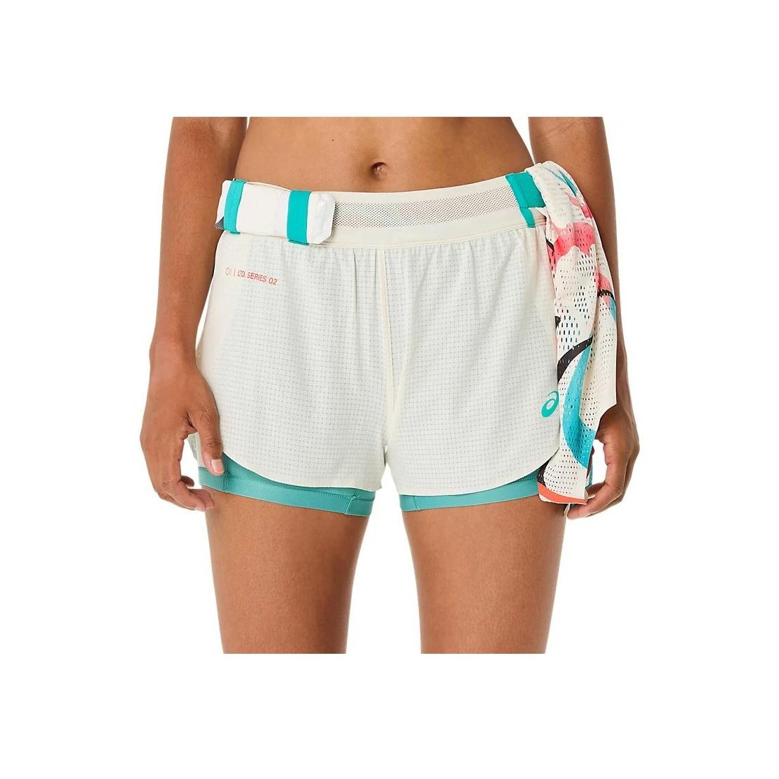 

Asics Metarun Минималистичный Логотип Бренда Множество Карманов Разрез по Бокам Шорты-Бриджи Повседневные Женские шорты Березово-Белые 2012D220-200 M