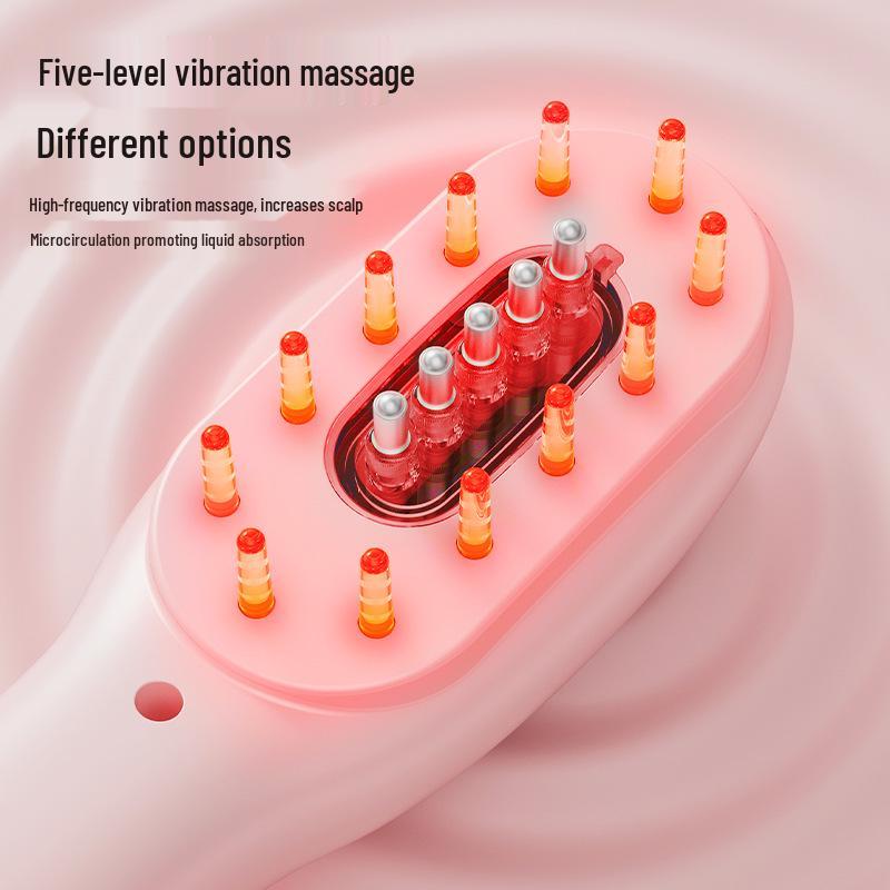 Electric Anti-Hair Loss Massage Comb with Light Therapy for Hair Growth and Vibration