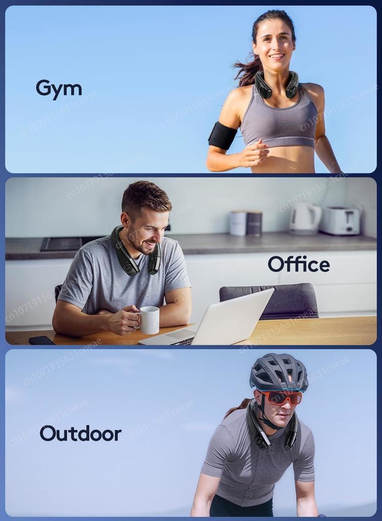 Neck Air Conditioner Portable Neck Fan Rechargeable Semiconductor Cooling Bladeless Fan Outdoor Fan Wearable Cooler