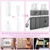 4 In 1 Travel Toiletry Container Refillable Travel Size Toiletries Bottle Set with Suction Cup for Smooth Wall for Shampoo Conditioner Body