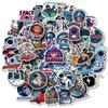 50/100 Galaxy Astronaut Stickers, Fantasy Fun Stickers Helmet Car Cartoon Space Planet Stickers