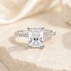 Fashion Wedding Accessories Rectangular Zircon Plated 18K Gold Couple Engagement Diamond Ring