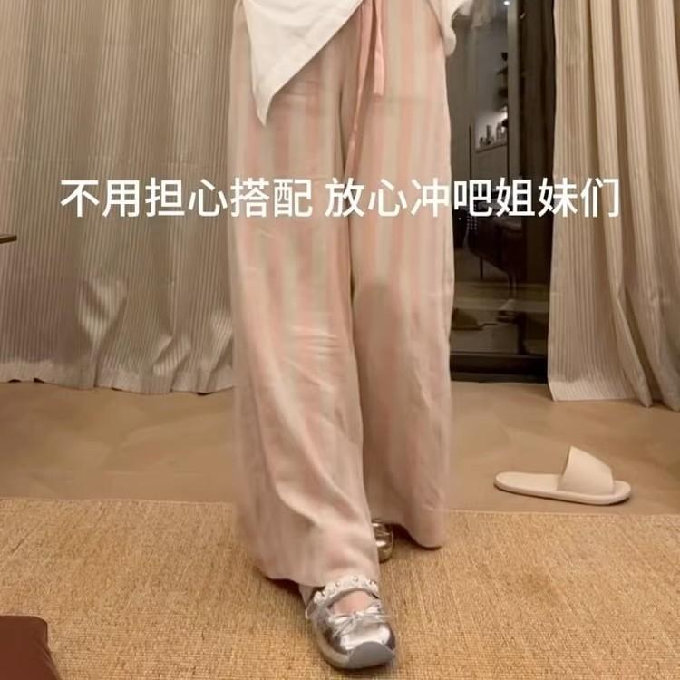 Spot Version~ Bow Rhinestone Ballet Shoes Square Head Mary Jane Shoes with Cheongsam Skirt Flat Sandals Pearl
