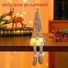 Christmas Led Lighted Plush Toy With Glittering Face Mask For Holiday Decor