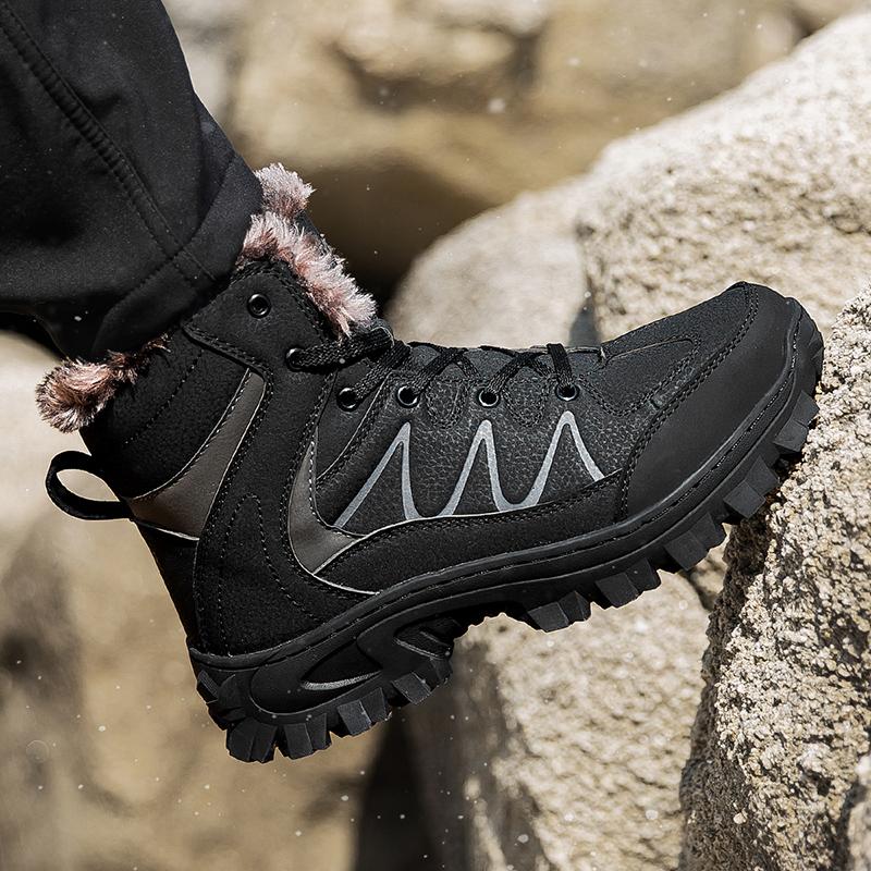 Осень/Зима Большие размеры Высокие зимние ботинки Водонепроницаемые уличные ботинки — фото 15