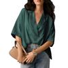 Women's Summer Short Sleeved Lapel Casual Loose Top