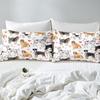 Animal pet dog pattern bed hat four-piece bedding set bedroom dormitory bedding decoration