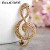 Sjarmerende stor retro musikknote Vintage smykker Antisølv Krystallbrosje Antikk Fleur De Lis Broche Coroa Lady Pin Bluse CC