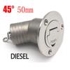 45/90 Degree Stainless Steel 316 Deck Filler Cap GAS DIESEL FUEL WASTE WATER 50mm(2inch) Marine Boat Yacht Hardware Deck Filler
