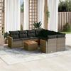 VidaXL Garden Lounge Set with Cushions 9 Pcs, Patio Sofas, Patio Furniture Set, Outdoor Furniture, Grey 3225829