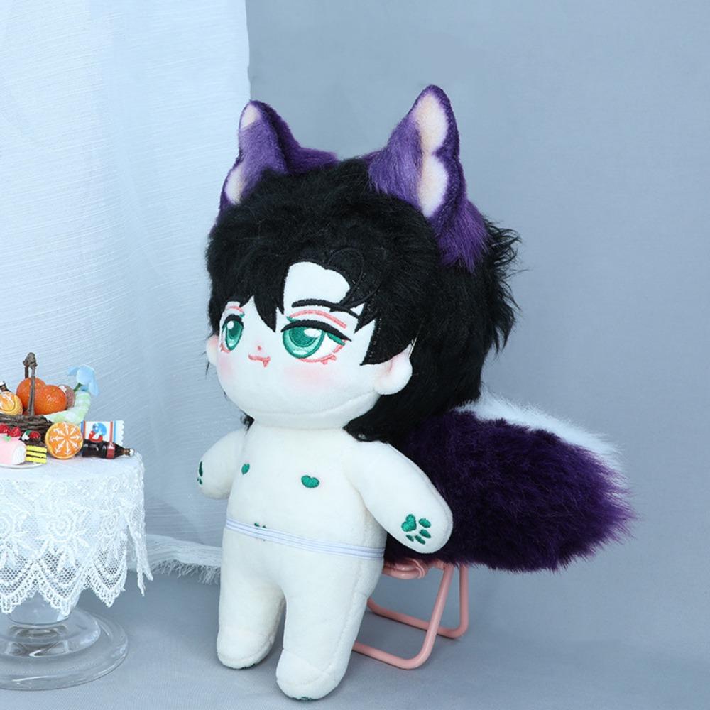 Cat Wolf Ears 20cm Plush Doll Headwear Ear Headwear Headwear for Cotton Doll  Girl Gift