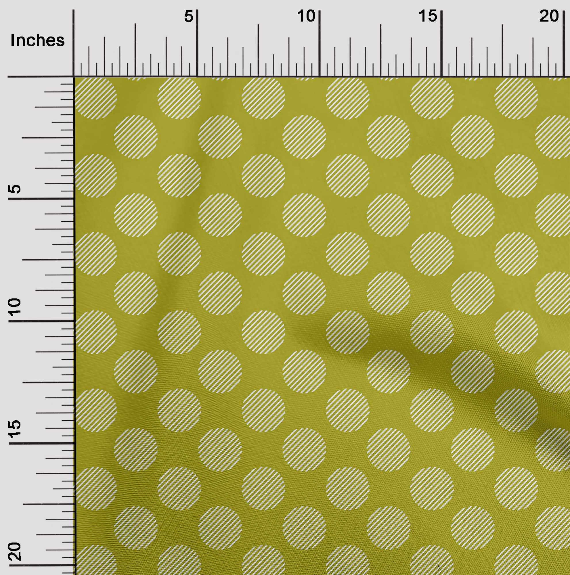 

oneOone Cotton Flex Fabric Stripe & Dots Print Fabric BTY 40 Inch Wide 42 Inch - Viscose Chiffon зелений