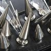 100 pièces 10mm Punk argent cône pointes vis goujons bricolage artisanat Cool Rivets chaud pour vêtements sac chaussures en cuir artisanat