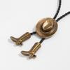 Boot Pendant Cowboy Cap Pendant Necklace Long PU Leather Necklace Ethnic Style Necklace  Decoration
