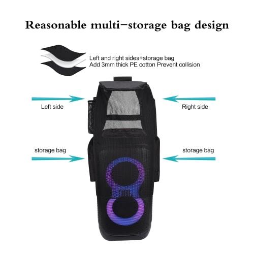 Houdsuem Dustproof Cover for JB PartyBox Stage 320 Bluetooth Speaker, Protective Case for PartyBox Stage 320 with Microphone Storage, Accessories, and