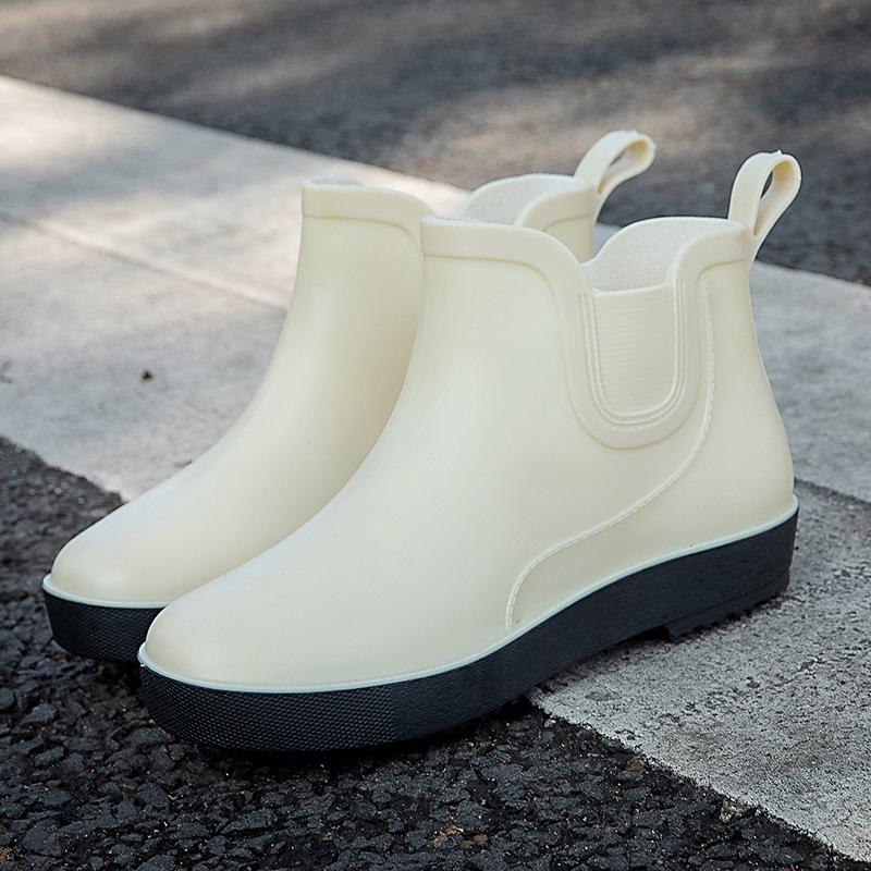 Wasserdichte, rutschfeste, modische Regenstiefel für Damen – kurzes Rohr, dicke Sohle, perfekt für Outdoor-Aktivitäten wie Angeln und Autowaschen
